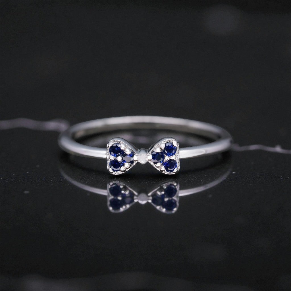 Celestial Sapphire Bow Ring