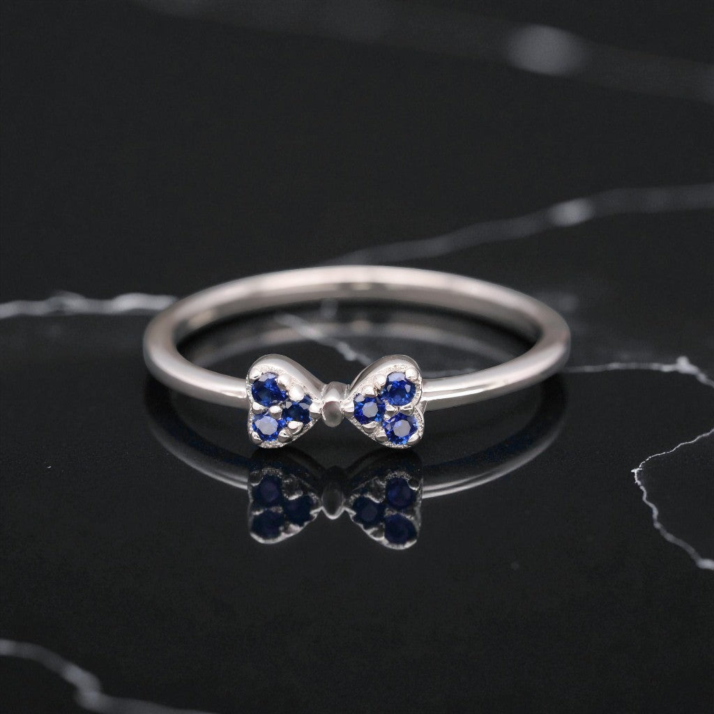Celestial Sapphire Bow Ring