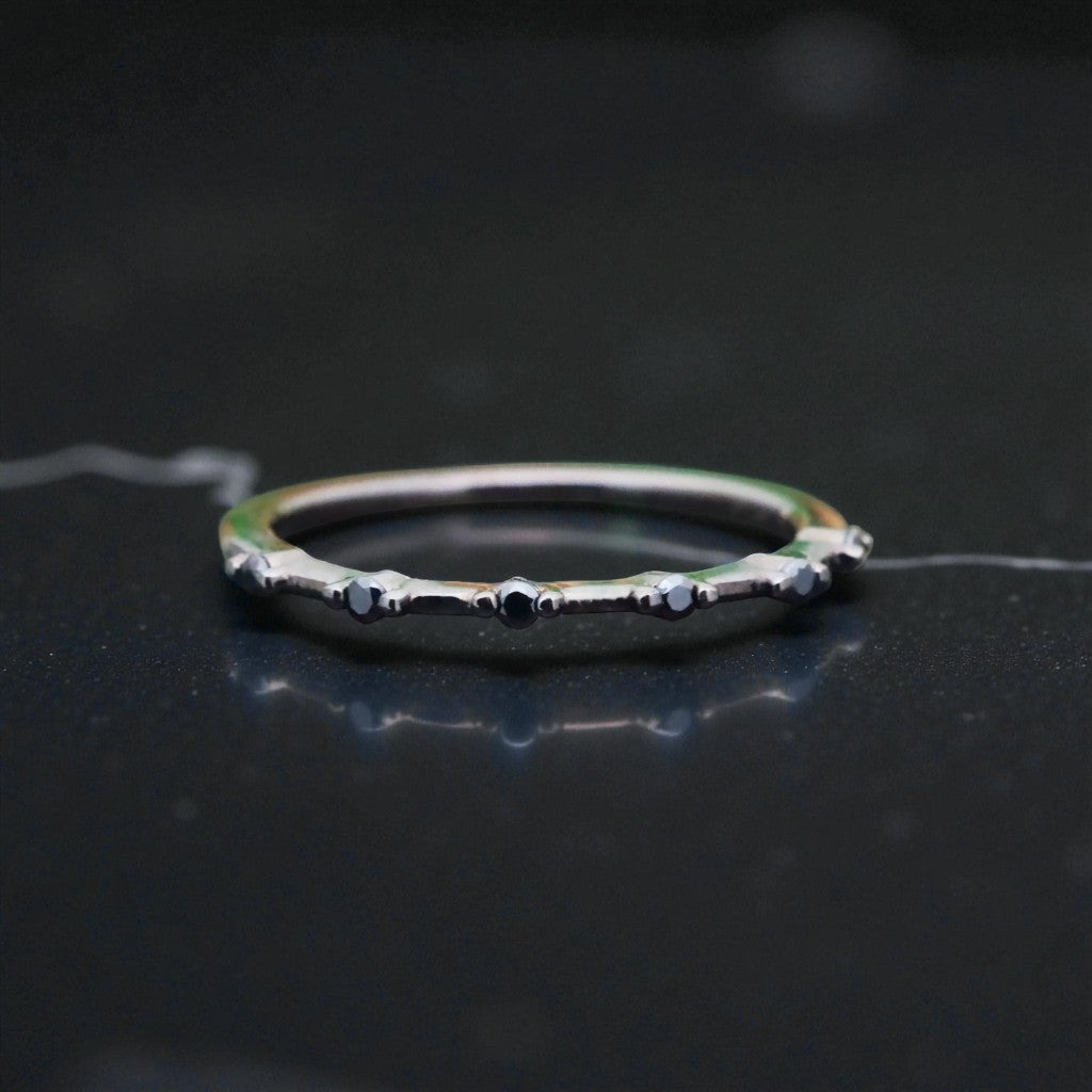 Silhouette Spark Half Eternity Ring