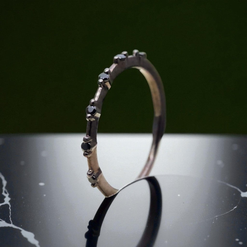 Silhouette Spark Half Eternity Ring