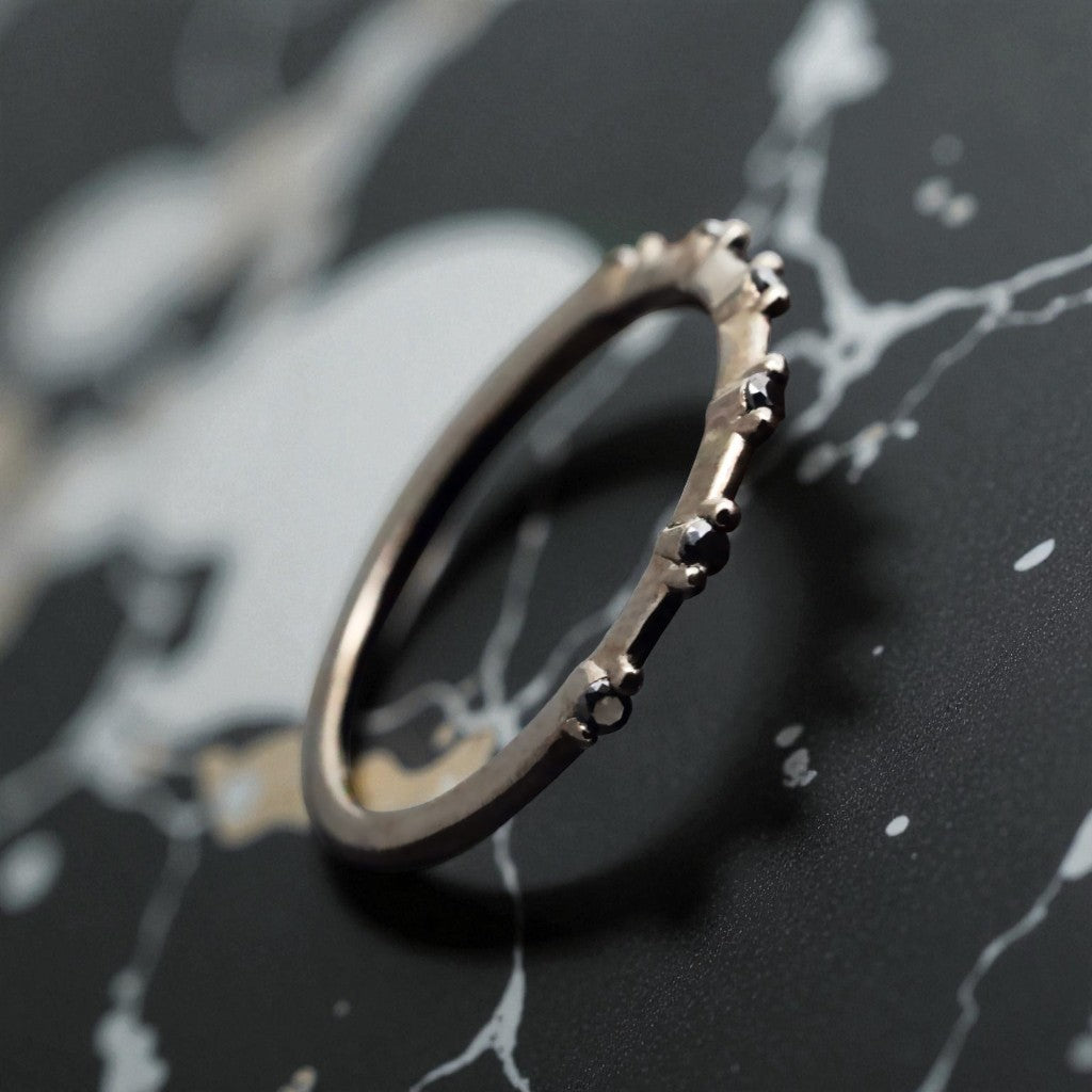 Silhouette Spark Half Eternity Ring