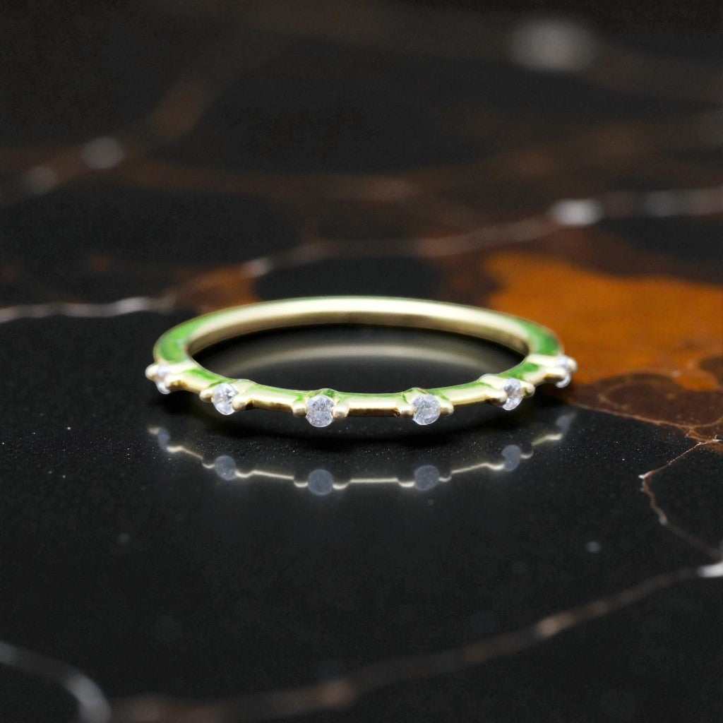 Silhouette Spark Half Eternity Ring