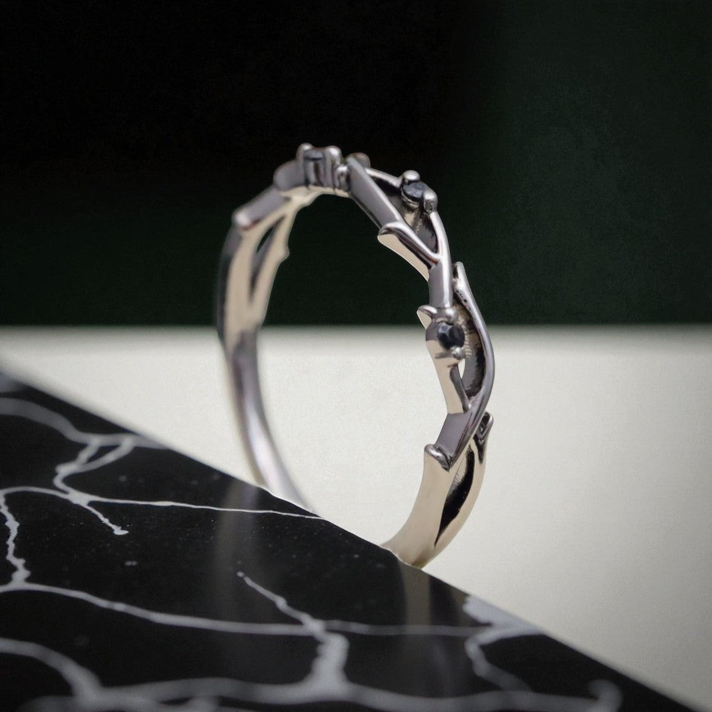 Aurora Infinity Moissanite Twist Ring