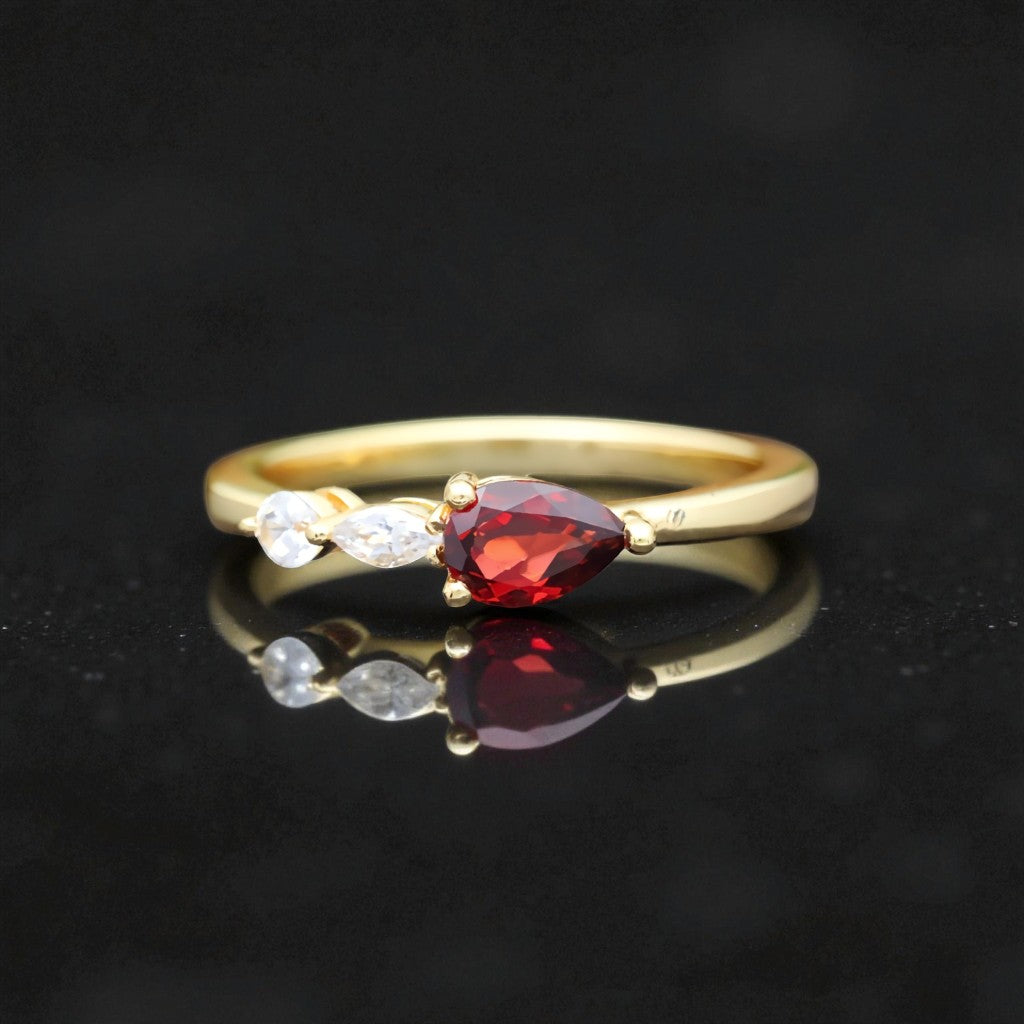 Pear Radiance Garnet Ring