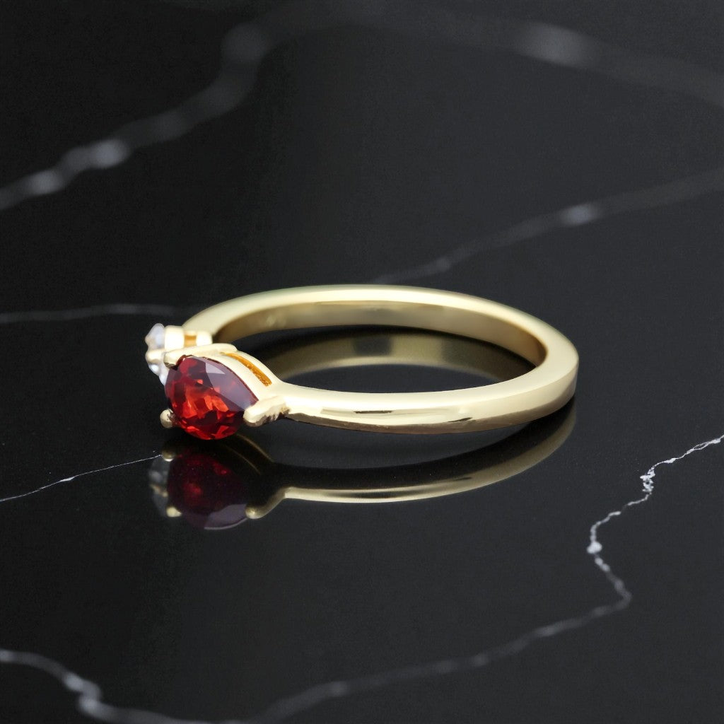 Pear Radiance Garnet Ring